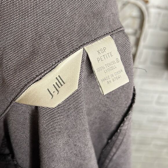J. Jill Vintage Tencel Gray Cropped Jacket Coat Size XSP Petite Utility Jacket - Picture 7 of 7